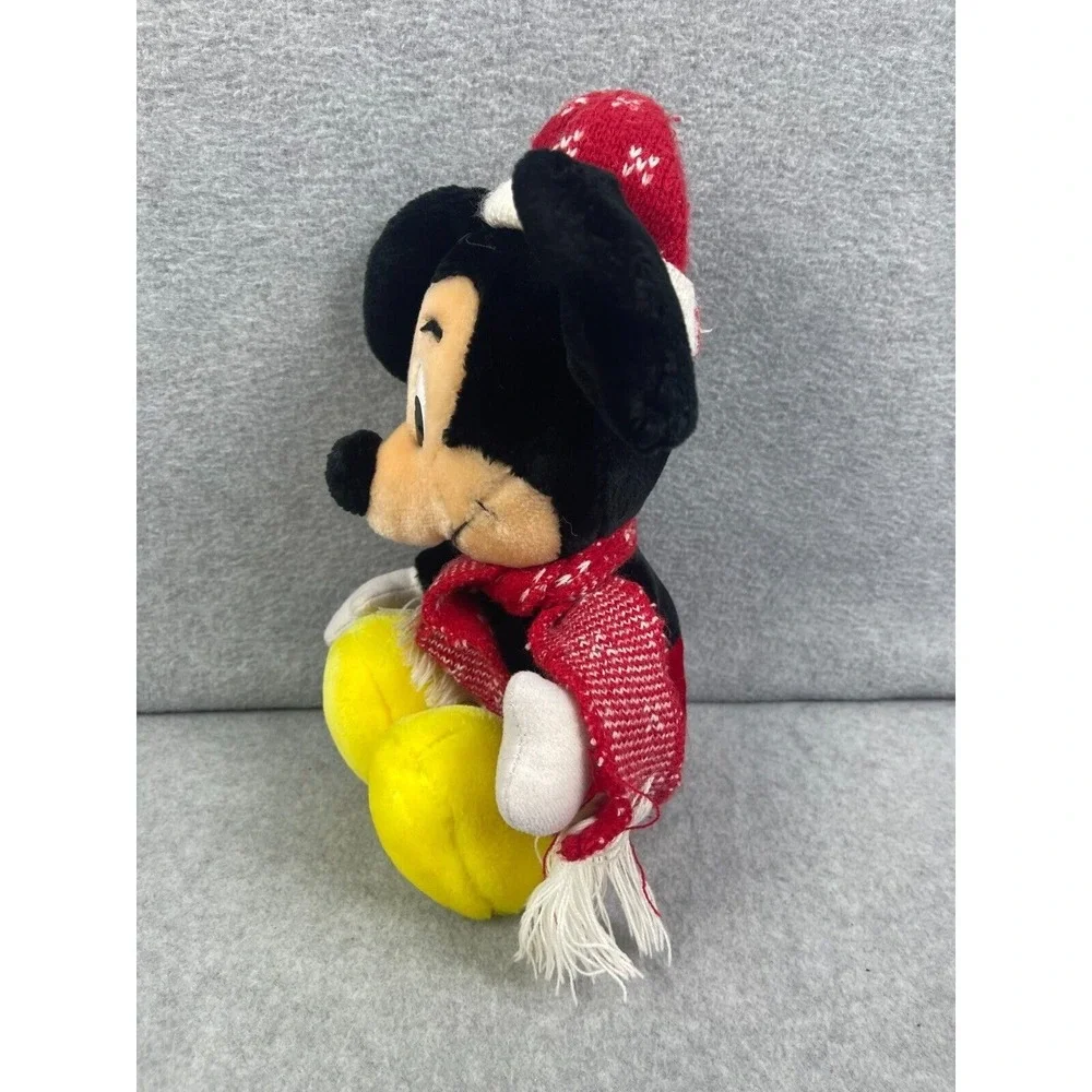 Vintage Disneyland Mickey Mouse Plush Stuffed Animal W/Scarf & Hat 10